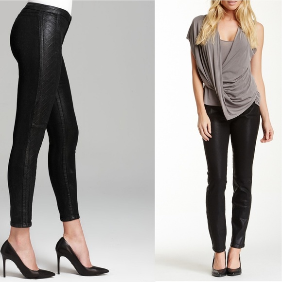 NYDJ Denim - New NYDJ Black Coated Leggings Jeans Sz 8